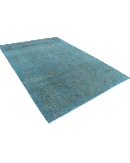 Kashan 6' 8" X 10' 0" Hand Knotted Wool Rug 6' 8" X 10' 0" (203 X 305) / Teal / Wool