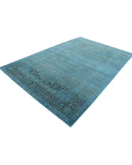 Kashan 6' 8" X 10' 0" Hand Knotted Wool Rug 6' 8" X 10' 0" (203 X 305) / Teal / Wool