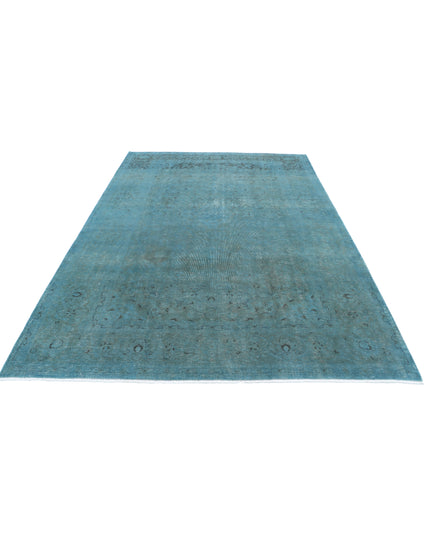 Kashan 6' 8" X 10' 0" Hand Knotted Wool Rug 6' 8" X 10' 0" (203 X 305) / Teal / Wool