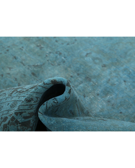 Kashan 6' 8" X 10' 0" Hand Knotted Wool Rug 6' 8" X 10' 0" (203 X 305) / Teal / Wool