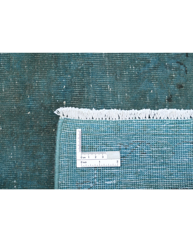 Kashan 6' 8" X 10' 0" Hand Knotted Wool Rug 6' 8" X 10' 0" (203 X 305) / Teal / Wool