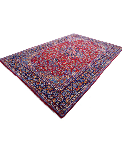 Kashan  8' 0" X 12' 0" Hand Knotted Wool Rug 8' 0" X 12' 0" (244 X 366) / Red / Wool