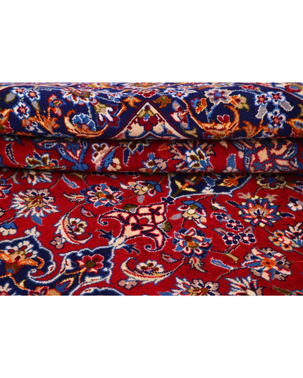 Kashan  8' 0" X 12' 0" Hand Knotted Wool Rug 8' 0" X 12' 0" (244 X 366) / Red / Wool