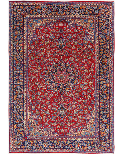 Kashan  8' 0" X 12' 0" Hand Knotted Wool Rug 8' 0" X 12' 0" (244 X 366) / Red / Wool