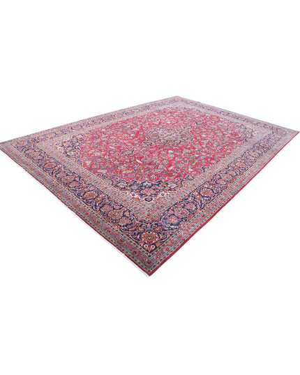 Kashan 9' 1" X 12' 7" Hand Knotted Wool Rug 9' 1" X 12' 7" (277 X 383) / Red / Wool