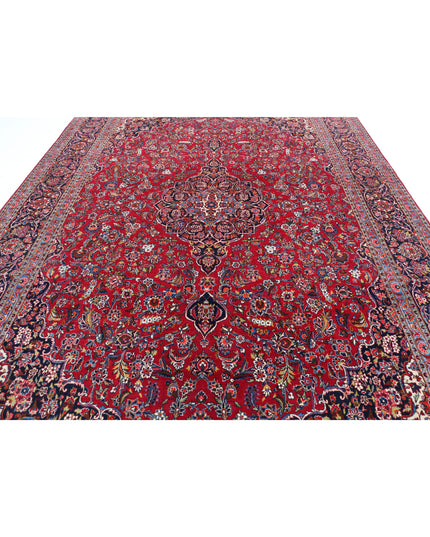 Kashan 9' 1" X 12' 7" Hand Knotted Wool Rug 9' 1" X 12' 7" (277 X 383) / Red / Wool