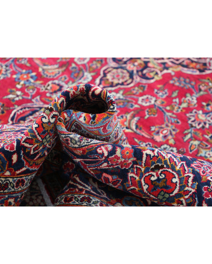 Kashan 9' 1" X 12' 7" Hand Knotted Wool Rug 9' 1" X 12' 7" (277 X 383) / Red / Wool