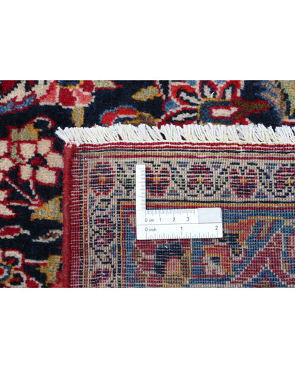 Kashan 9' 1" X 12' 7" Hand Knotted Wool Rug 9' 1" X 12' 7" (277 X 383) / Red / Wool