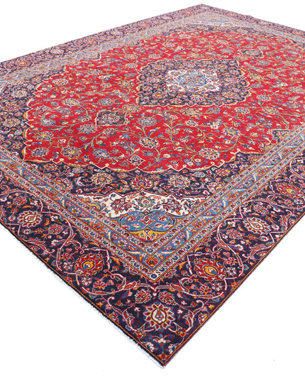 Kashan 9' 1" X 12' 9" Hand Knotted Wool Rug 9' 1" X 12' 9" (277 X 389) / Red / Wool