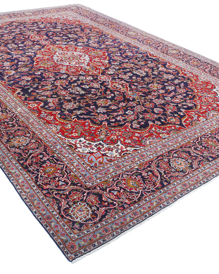 Kashan 9' 0" X 13' 2" Hand Knotted Wool Rug 9' 0" X 13' 2" (274 X 401) / Blue / Wool