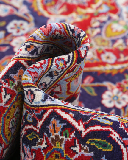 Kashan 9' 0" X 13' 2" Hand Knotted Wool Rug 9' 0" X 13' 2" (274 X 401) / Blue / Wool