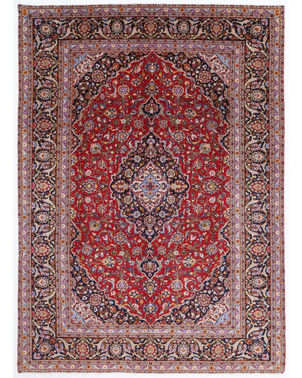 Kashan 9' 5" X 13' 2" Hand Knotted Wool Rug 9' 5" X 13' 2" (287 X 401) / Red / Wool