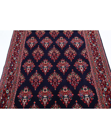 Kashan 4' 4" X 6' 9" Hand Knotted Wool Rug 4' 4" X 6' 9" (132 X 206) / Blue / Wool