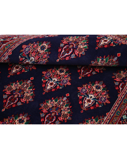 Kashan 4' 4" X 6' 9" Hand Knotted Wool Rug 4' 4" X 6' 9" (132 X 206) / Blue / Wool