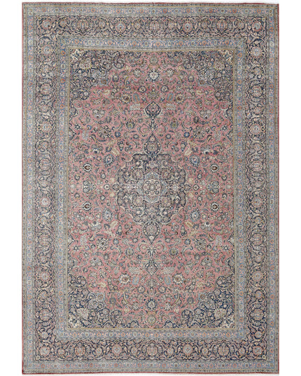 Kashan 11' 10" X 17' 3" Hand Knotted Wool Rug 11' 10" X 17' 3" (361 X 526) / Red / Wool