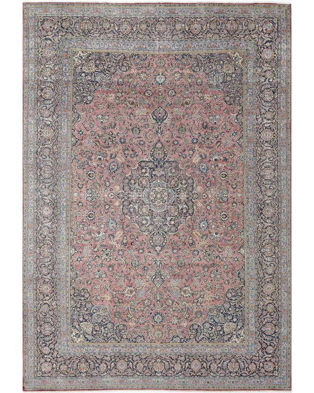 Kashan 11' 10" X 17' 3" Hand Knotted Wool Rug 11' 10" X 17' 3" (361 X 526) / Red / Wool