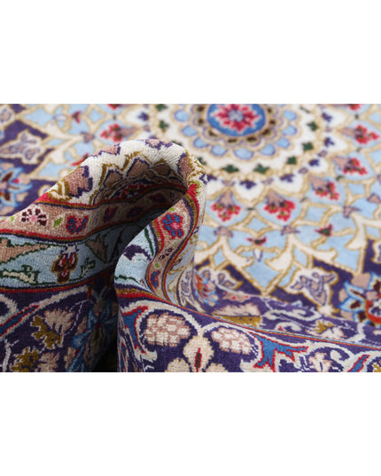 Kashan 9' 8" X 12' 4" Hand Knotted Wool Rug 9' 8" X 12' 4" (295 X 376) / Blue / Wool