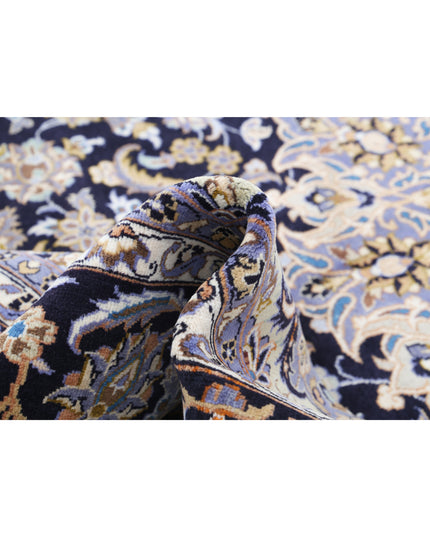 Kashan 9' 7" X 12' 8" Hand Knotted Wool Rug 9' 7" X 12' 8" (292 X 386) / Black / Wool