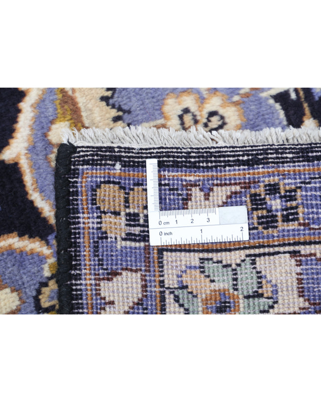 Kashan 9' 7" X 12' 8" Hand Knotted Wool Rug 9' 7" X 12' 8" (292 X 386) / Black / Wool