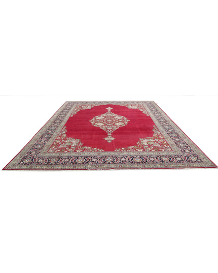 Kashan 10' 5" X 14' 0" Hand Knotted Wool Rug 10' 5" X 14' 0" (318 X 427) / Red / Wool