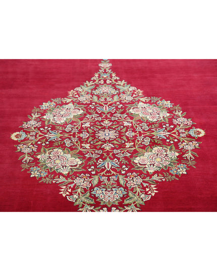 Kashan 10' 5" X 14' 0" Hand Knotted Wool Rug 10' 5" X 14' 0" (318 X 427) / Red / Wool