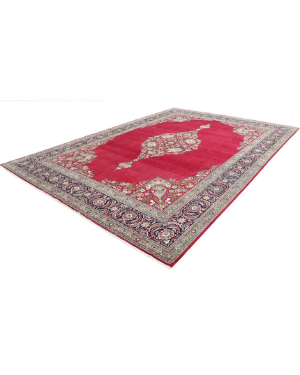 Kashan 10' 5" X 14' 0" Hand Knotted Wool Rug 10' 5" X 14' 0" (318 X 427) / Red / Wool