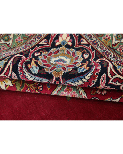 Kashan 10' 5" X 14' 0" Hand Knotted Wool Rug 10' 5" X 14' 0" (318 X 427) / Red / Wool