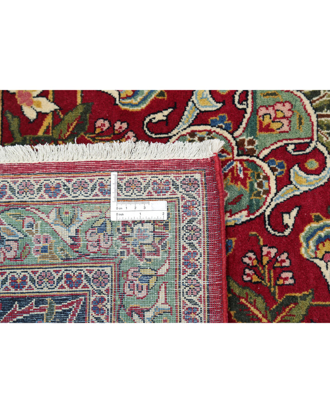 Kashan 10' 5" X 14' 0" Hand Knotted Wool Rug 10' 5" X 14' 0" (318 X 427) / Red / Wool