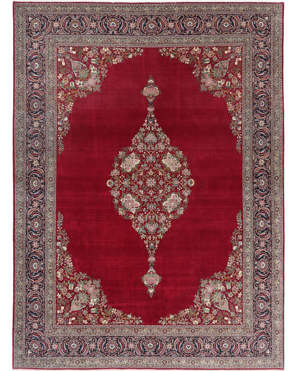 Kashan 10' 5" X 14' 0" Hand Knotted Wool Rug 10' 5" X 14' 0" (318 X 427) / Red / Wool