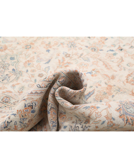 Kashan 9' 6" X 13' 2" Hand Knotted Wool Rug 9' 6" X 13' 2" (290 X 401) / Ivory / Wool