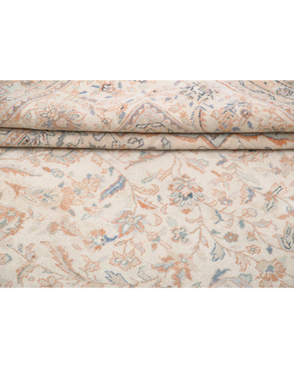 Kashan 9' 6" X 13' 2" Hand Knotted Wool Rug 9' 6" X 13' 2" (290 X 401) / Ivory / Wool