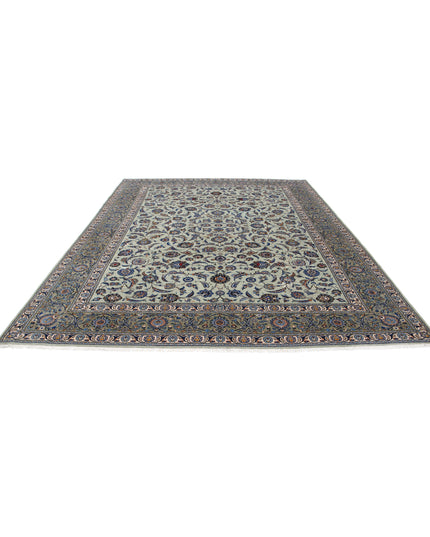 Kashan 9' 11" X 11' 6" Hand Knotted Wool Rug 9' 11" X 11' 6" (302 X 351) / Green / Wool