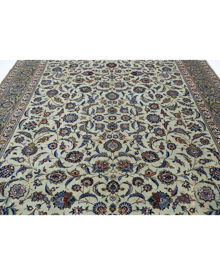 Kashan 9' 11" X 11' 6" Hand Knotted Wool Rug 9' 11" X 11' 6" (302 X 351) / Green / Wool