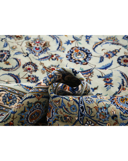 Kashan 9' 11" X 11' 6" Hand Knotted Wool Rug 9' 11" X 11' 6" (302 X 351) / Green / Wool