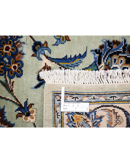 Kashan 9' 11" X 11' 6" Hand Knotted Wool Rug 9' 11" X 11' 6" (302 X 351) / Green / Wool