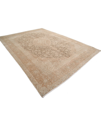 Kashan 9' 5" X 13' 3" Hand Knotted Wool Rug 9' 5" X 13' 3" (287 X 404) / Brown / Wool
