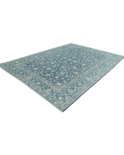 Kashan 8' 8" X 12' 0" Hand Knotted Wool Rug 8' 8" X 12' 0" (264 X 366) / Blue / Wool