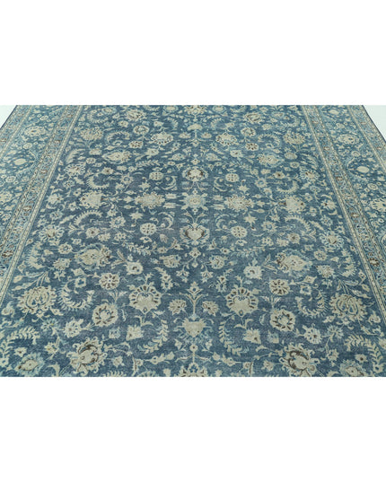 Kashan 8' 8" X 12' 0" Hand Knotted Wool Rug 8' 8" X 12' 0" (264 X 366) / Blue / Wool