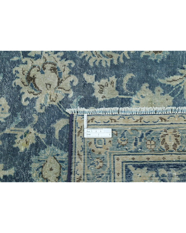 Kashan 8' 8" X 12' 0" Hand Knotted Wool Rug 8' 8" X 12' 0" (264 X 366) / Blue / Wool