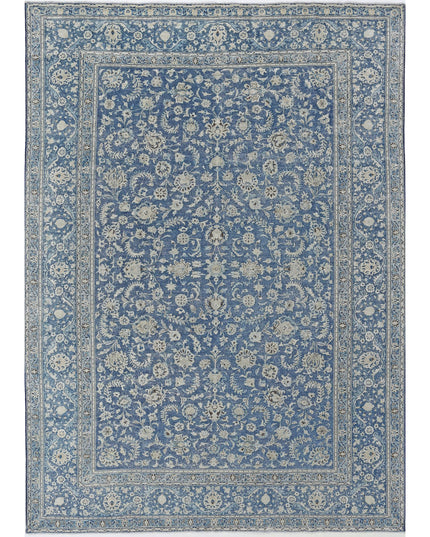 Kashan 8' 8" X 12' 0" Hand Knotted Wool Rug 8' 8" X 12' 0" (264 X 366) / Blue / Wool