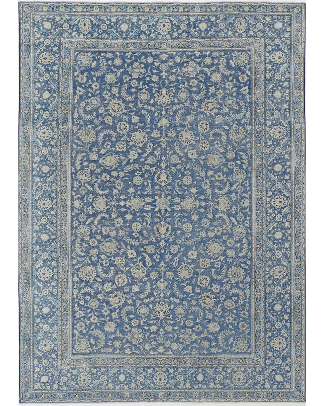 Kashan 8' 8" X 12' 0" Hand Knotted Wool Rug 8' 8" X 12' 0" (264 X 366) / Blue / Wool