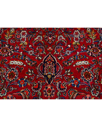 Kashan 9' 0" X 12' 1" Hand Knotted Wool Rug 9' 0" X 12' 1" (274 X 368) / Red / Wool