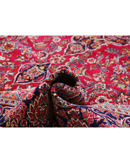 Kashan 9' 0" X 12' 1" Hand Knotted Wool Rug 9' 0" X 12' 1" (274 X 368) / Red / Wool