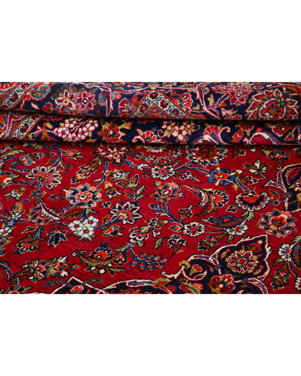 Kashan 9' 0" X 12' 1" Hand Knotted Wool Rug 9' 0" X 12' 1" (274 X 368) / Red / Wool