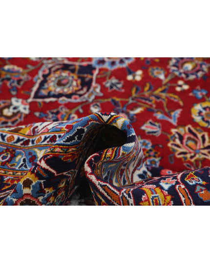 Kashan 9' 7" X 12' 9" Hand Knotted Wool Rug 9' 7" X 12' 9" (292 X 389) / Red / Wool