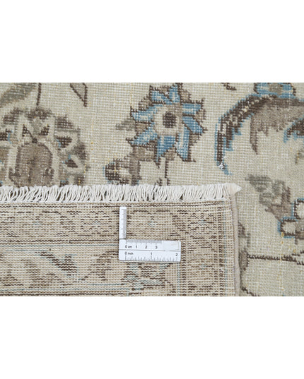 Kashan 9' 7" X 13' 1" Hand Knotted Wool Rug 9' 7" X 13' 1" (292 X 399) / Ivory / Wool