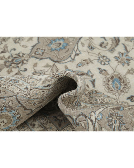 Kashan 9' 7" X 13' 1" Hand Knotted Wool Rug 9' 7" X 13' 1" (292 X 399) / Ivory / Wool