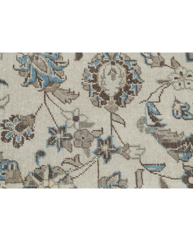 Kashan 9' 7" X 13' 1" Hand Knotted Wool Rug 9' 7" X 13' 1" (292 X 399) / Ivory / Wool