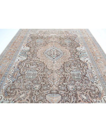 Kashmar 9' 6" X 12' 7" Hand Knotted Wool Rug 9' 6" X 12' 7" (290 X 383) / Brown / Wool