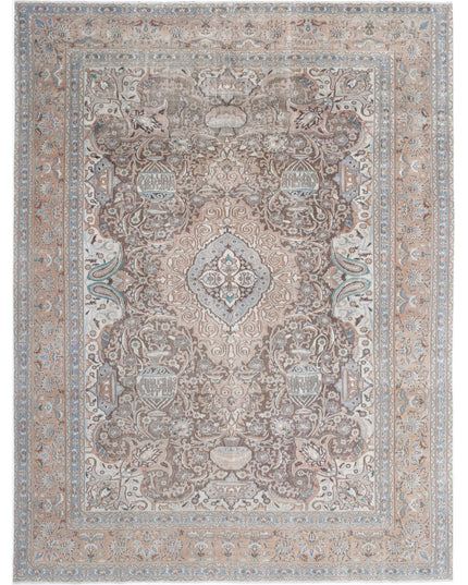 Kashmar 9' 6" X 12' 7" Hand Knotted Wool Rug 9' 6" X 12' 7" (290 X 383) / Brown / Wool